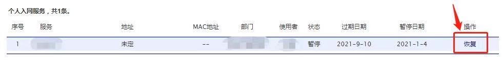 恢复
